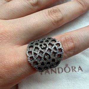 Pandora Jewelry recited shimmering lace ring